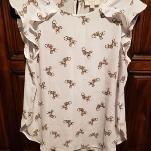 LAST CHANCE - LOFT Tiger print top Sz Small